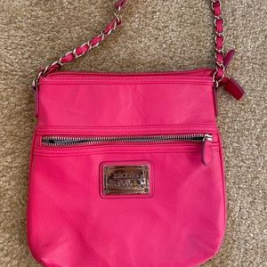 Pink Nicole Miller crossbody purse